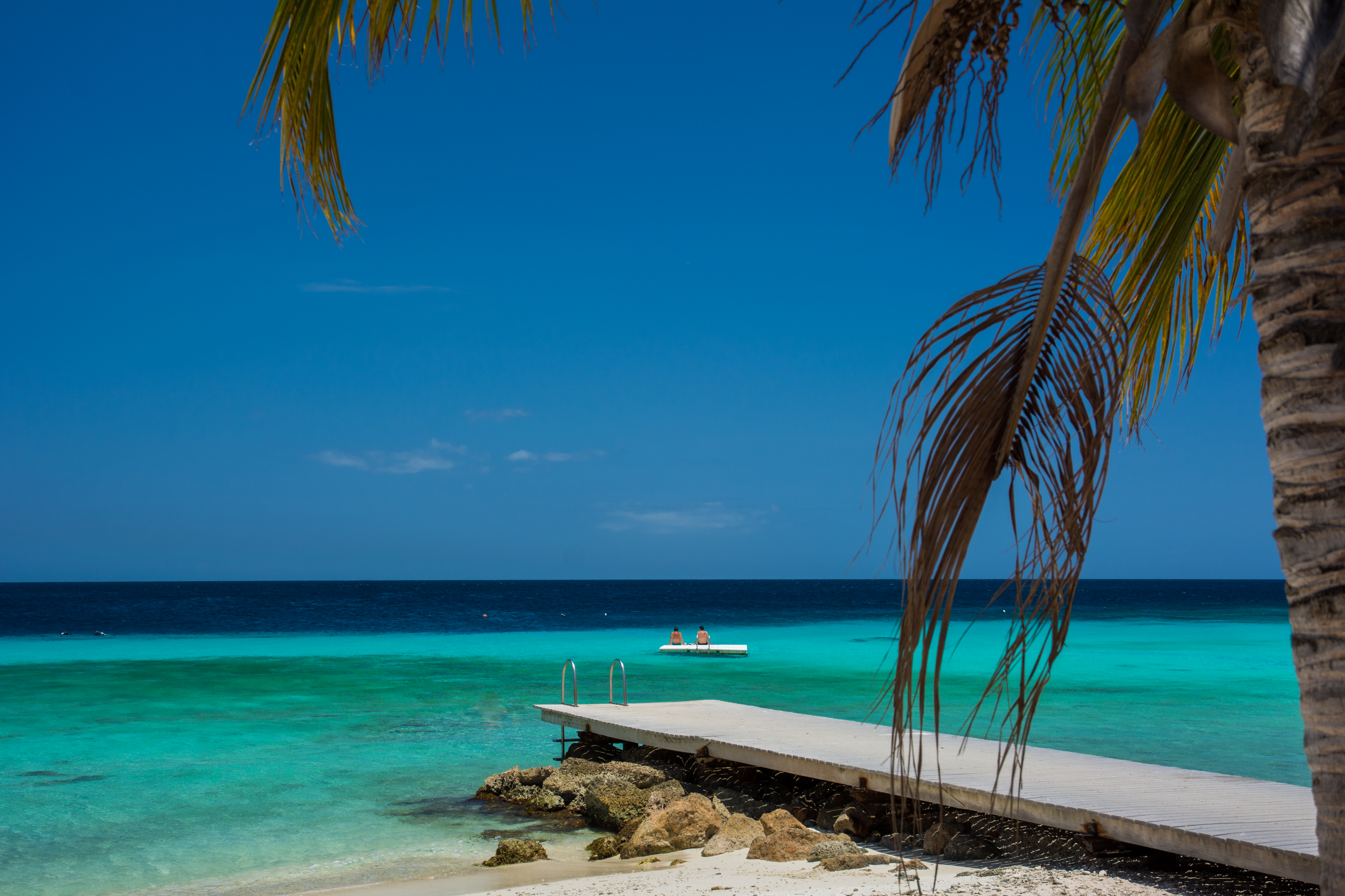 Caribbean beach with turquoise water